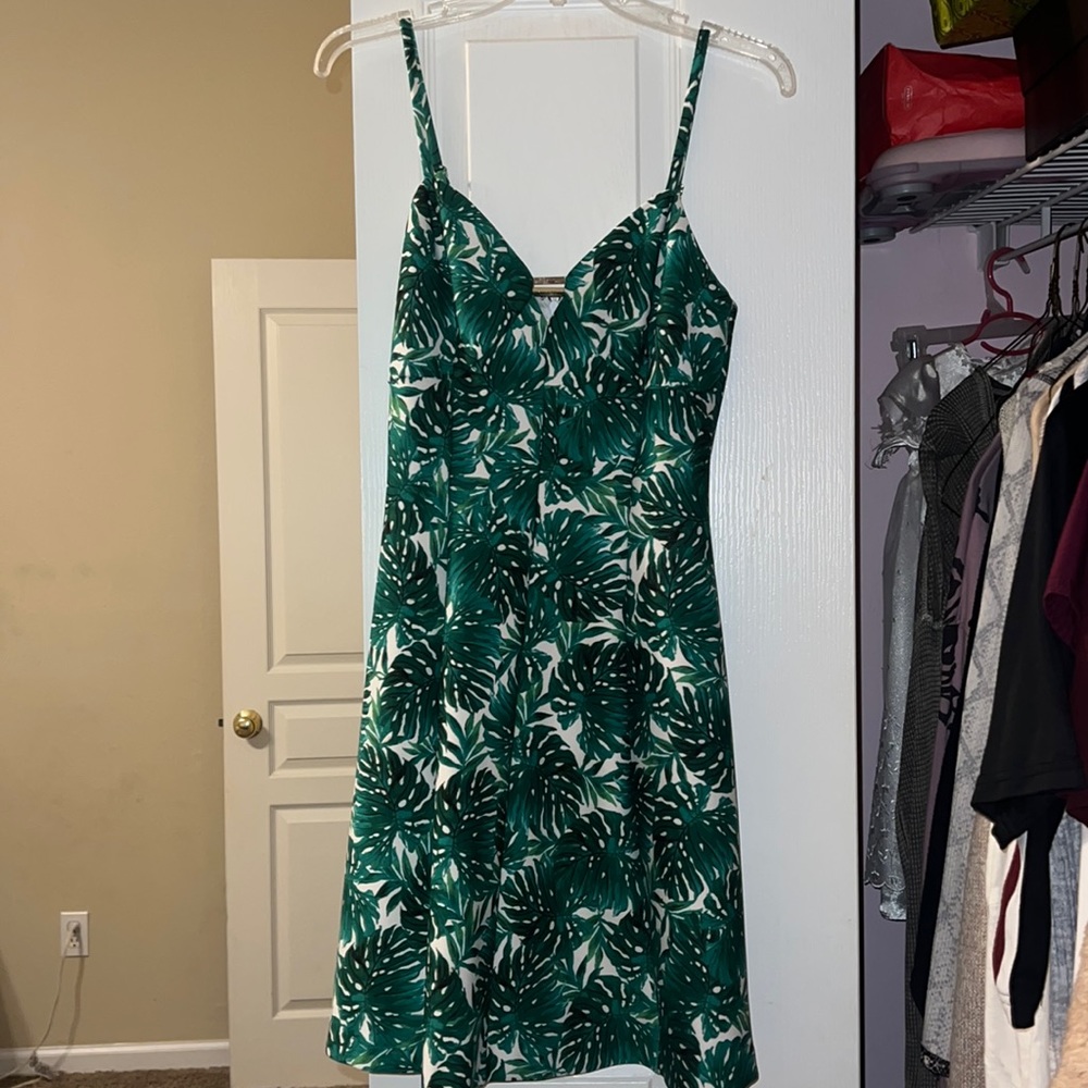 Guess Palm Tree Leaf Dress
